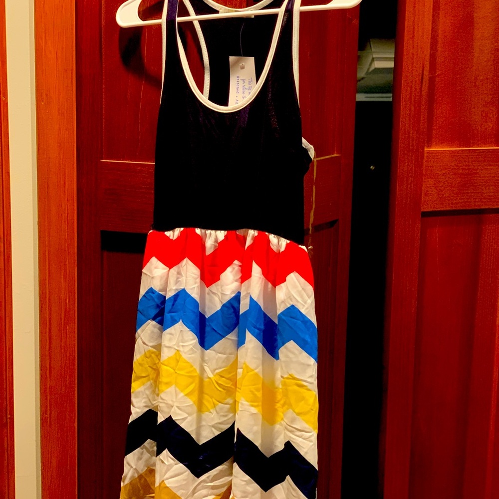 Sundress - black top with chevron bottom